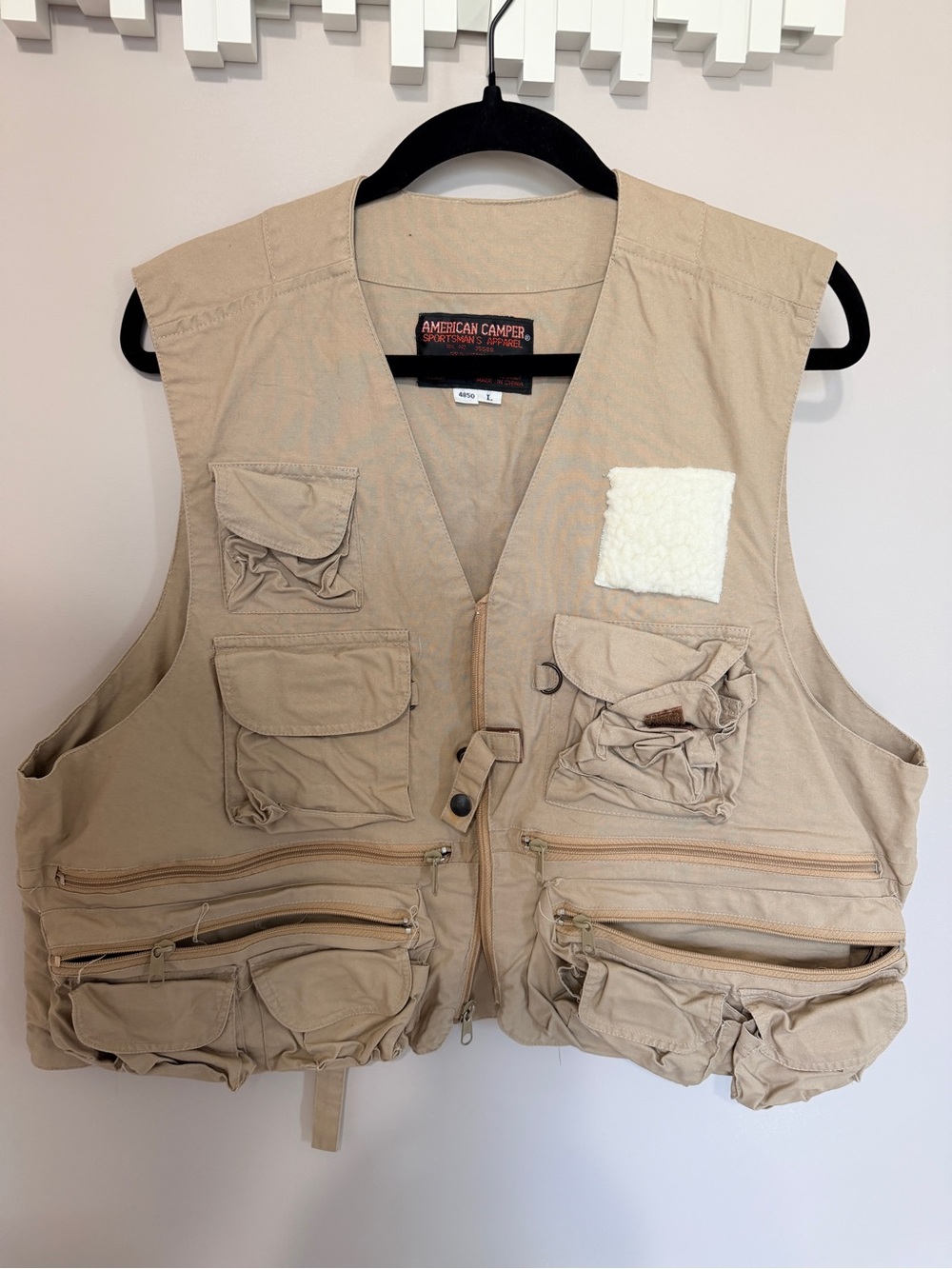 Men's Beige Utility Fishing Vest